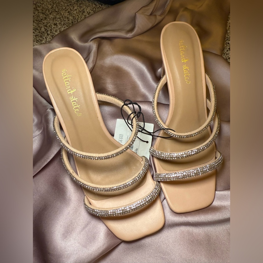 Altar'd State Cream Rhinestone Sandals - Picture 4 of 5